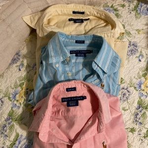 3 PACK RALPH LAUREN BUTTON DOWNS